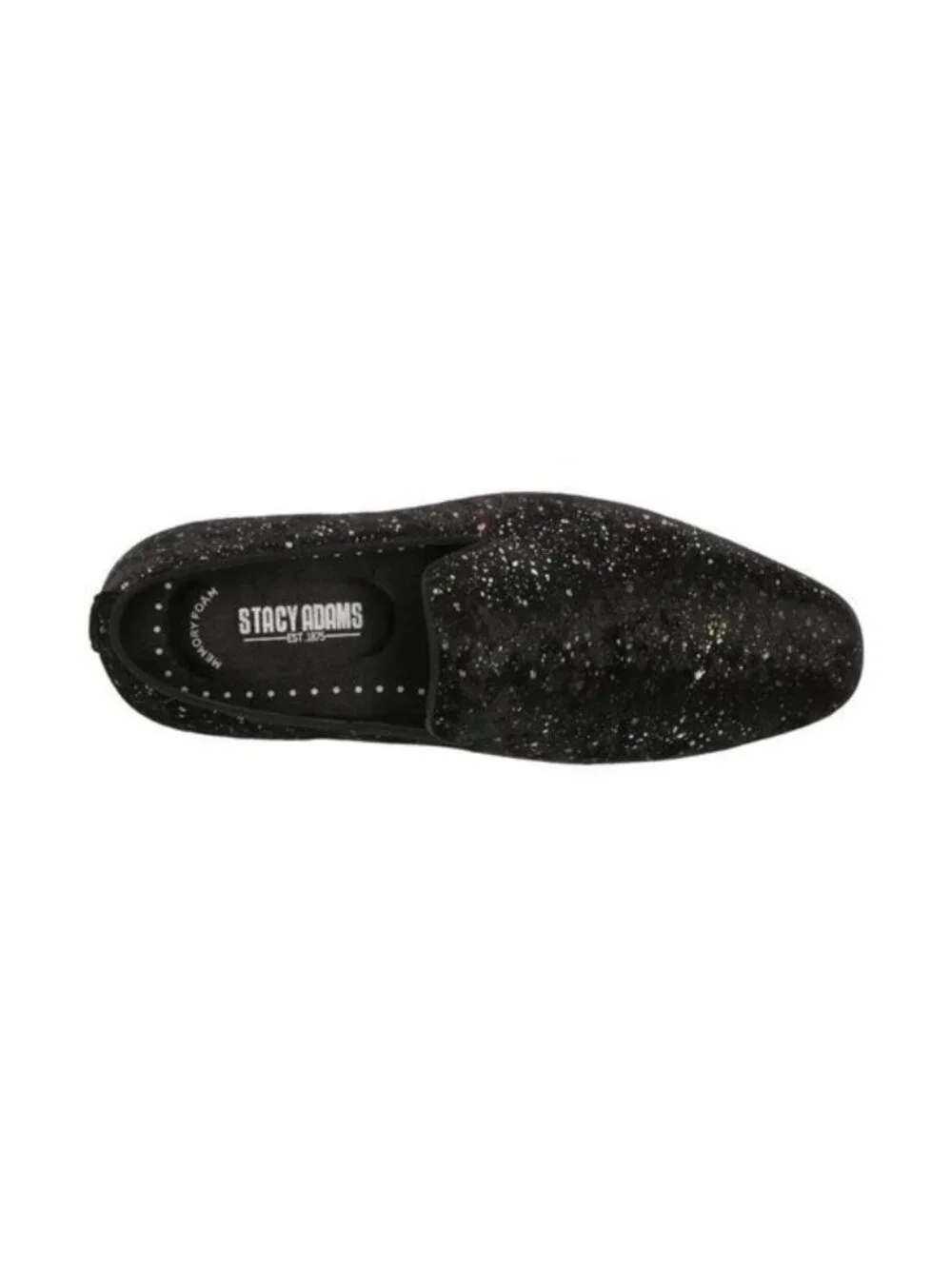 New Stacy Adams Stellar Black Glitter Slip-On Loafers Men display picture 3